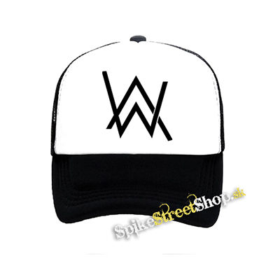 ALAN WALKER - Logo - čiernobiela sieťkovaná šiltovka model "Trucker"