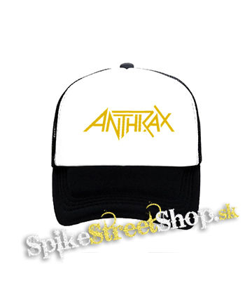 ANTHRAX - čiernobiela sieťkovaná šiltovka model "Trucker"