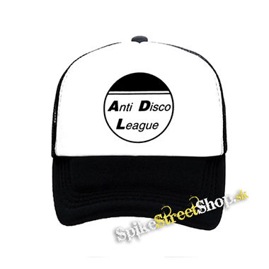 ANTI DISCO LEAGUE - Logo Circle - čiernobiela sieťkovaná šiltovka model "Trucker"