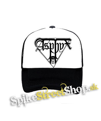 ASPHYX - Logo - čiernobiela sieťkovaná šiltovka model "Trucker"
