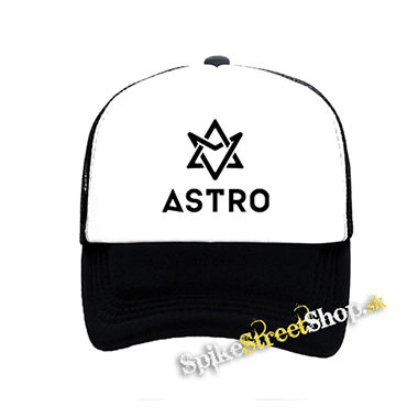 ASTRO - Logo - čiernobiela sieťkovaná šiltovka model "Trucker"