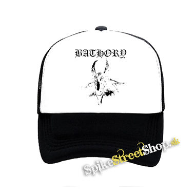 BATHORY - Goat - čiernobiela sieťkovaná šiltovka model "Trucker"