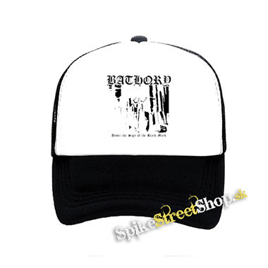 BATHORY - Under the Sign of the Black Mark - čiernobiela sieťkovaná šiltovka model "Trucker"