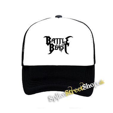 BATTLE BEAST - Logo - čiernobiela sieťkovaná šiltovka model "Trucker"