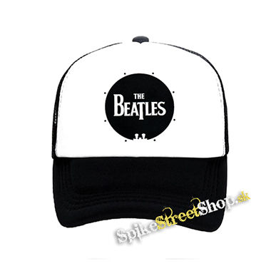 BEATLES - Drum Logo - čiernobiela sieťkovaná šiltovka model "Trucker"
