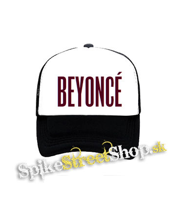 BEYONCÉ - čiernobiela sieťkovaná šiltovka model "Trucker"