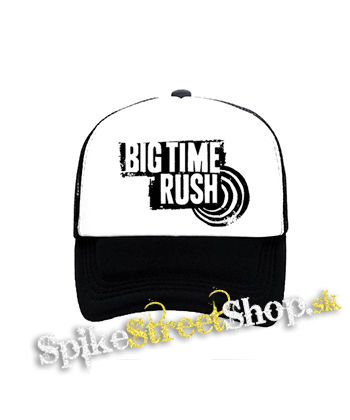 BIG TIME RUSH - čiernobiela sieťkovaná šiltovka model "Trucker"