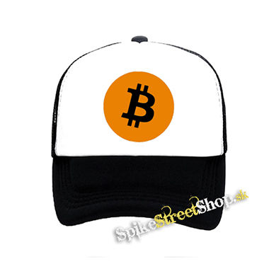 BITCOIN - Crest - čiernobiela sieťkovaná šiltovka model "Trucker"