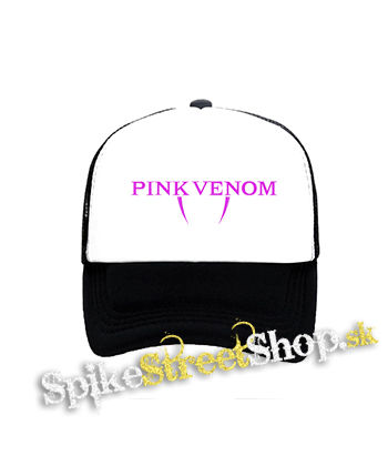BLACKPINK - Pink Venom - čiernobiela sieťkovaná šiltovka model "Trucker"