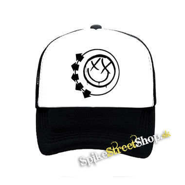 BLINK 18 - Smile - čiernobiela sieťkovaná šiltovka model "Trucker"