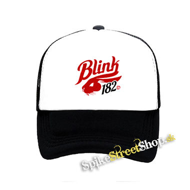 BLINK 182 - Champ - čiernobiela sieťkovaná šiltovka model "Trucker"