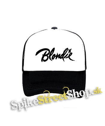 BLONDIE - Logo - čiernobiela sieťkovaná šiltovka model "Trucker"