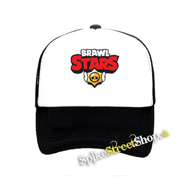 BRAWL STARS - Red Gold Logo - čiernobiela sieťkovaná šiltovka model "Trucker"