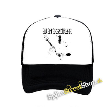 BURZUM - Varg Portrait - čiernobiela sieťkovaná šiltovka model "Trucker"