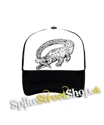 CATFISH - čiernobiela sieťkovaná šiltovka model "Trucker"
