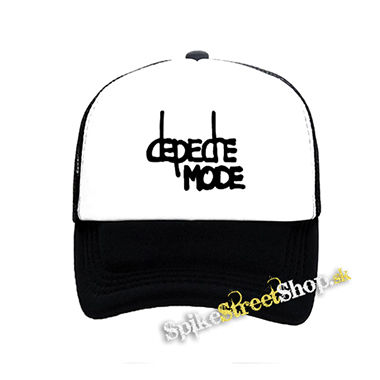 DEPECHE MODE - Logo People Are People - čiernobiela sieťkovaná šiltovka model "Trucker"