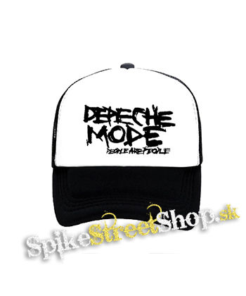 DEPECHE MODE - People Are People - čiernobiela sieťkovaná šiltovka model "Trucker"