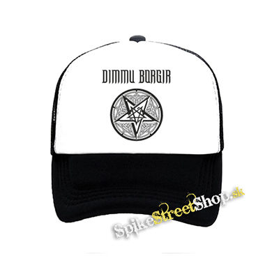 DIMMU BORGIR - Pentagram - čiernobiela sieťkovaná šiltovka model "Trucker"