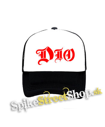 DIO - Logo Red - čiernobiela sieťkovaná šiltovka model "Trucker"