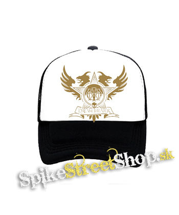 DREAM THEATER - Gold Sign - čiernobiela sieťkovaná šiltovka model "Trucker"