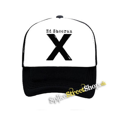 ED SHEERAN - X - čiernobiela sieťkovaná šiltovka model "Trucker"