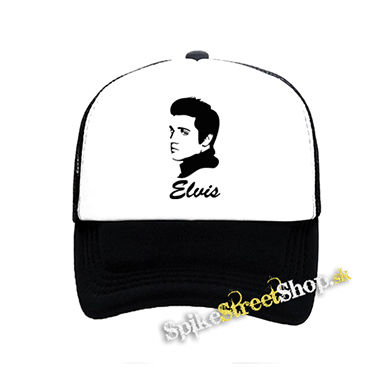 ELVIS PRESLEY - Portrait - čiernobiela sieťkovaná šiltovka model "Trucker"