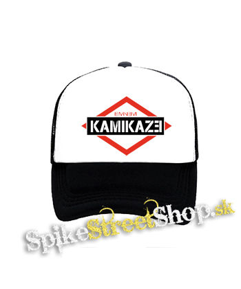 EMINEM - Kamikaze - čiernobiela sieťkovaná šiltovka model "Trucker"