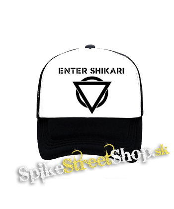 ENTER SHIKARI - Symbol - čiernobiela sieťkovaná šiltovka model "Trucker"