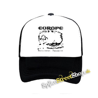 EUROPE - Prisoners In Paradise - čiernobiela sieťkovaná šiltovka model "Trucker"