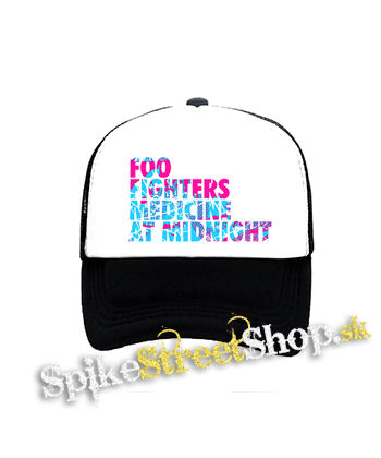 FOO FIGHTERS - Medicine At Midnight - čiernobiela sieťkovaná šiltovka model "Trucker"