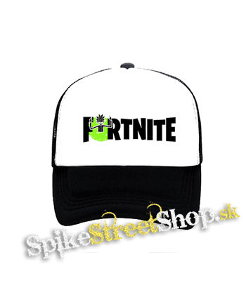 FORTNITE Season 7 - Rick Sanchez Logo - čiernobiela sieťkovaná šiltovka model "Trucker"