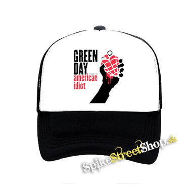 GREEN DAY - American Idiot - čiernobiela sieťkovaná šiltovka model "Trucker"