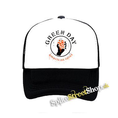 GREEN DAY - Bloody American Idiot - čiernobiela sieťkovaná šiltovka model "Trucker"