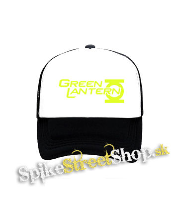GREEN LANTERN - Logo - čiernobiela sieťkovaná šiltovka model "Trucker"