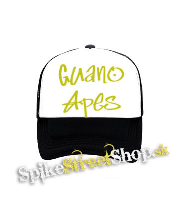 GUANO APES - Logo Yellow - čiernobiela sieťkovaná šiltovka model "Trucker"