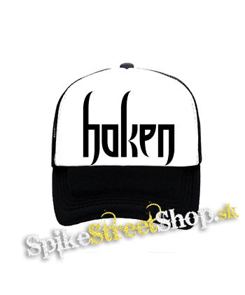 HAKEN - Logo - čiernobiela sieťkovaná šiltovka model "Trucker"