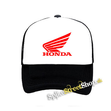 HONDA - Red Logo - čiernobiela sieťkovaná šiltovka model "Trucker"