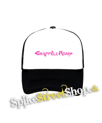 CHAPPELL ROAN - PINK LOGO - čiernobiela sieťkovaná šiltovka model "Trucker"