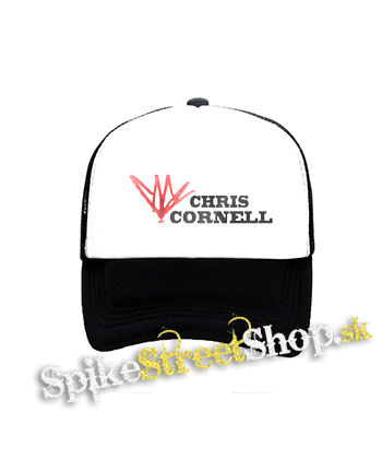 CHRIS CORNELL - Logo - čiernobiela sieťkovaná šiltovka model "Trucker"