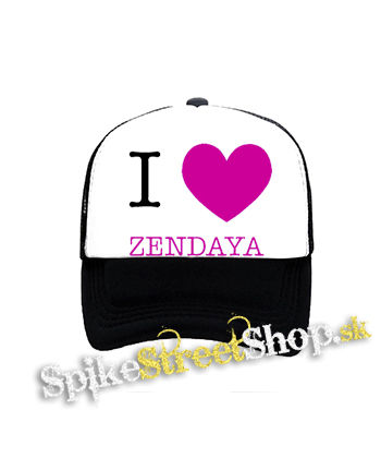 I LOVE ZENDAYA - čiernobiela sieťkovaná šiltovka model "Trucker"