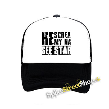 I SEE STARS - She Screams My Name Motive 2 - čiernobiela sieťkovaná šiltovka model "Trucker"