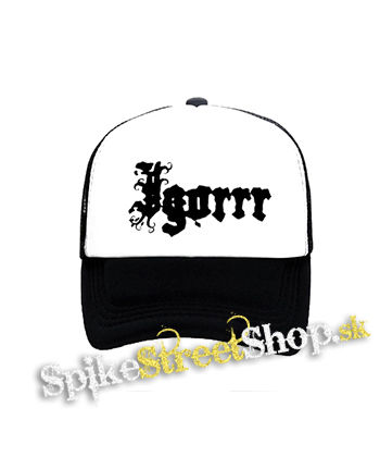 IGORRR - Logo - čiernobiela sieťkovaná šiltovka model "Trucker"