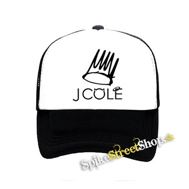 J COLE - Logo - čiernobiela sieťkovaná šiltovka model "Trucker"