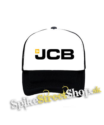 JCB - Logo - čiernobiela sieťkovaná šiltovka model "Trucker"