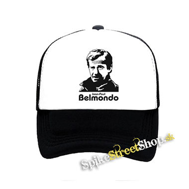 JEAN-PAUL BELMONDO - Portrait - čiernobiela sieťkovaná šiltovka model "Trucker"