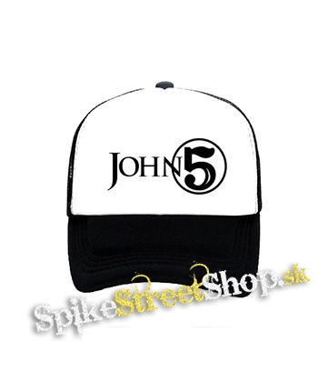 JOHN 5 - Logo - čiernobiela sieťkovaná šiltovka model "Trucker"