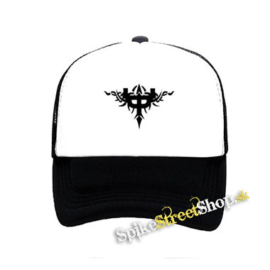 JUDAS PRIEST - Crest Motive 2 - čiernobiela sieťkovaná šiltovka model "Trucker"