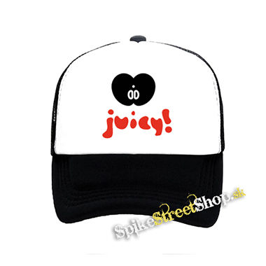 JUICY - čiernobiela sieťkovaná šiltovka model "Trucker"