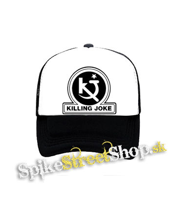 KILLING JOKE - Logo Crest - čiernobiela sieťkovaná šiltovka model "Trucker"