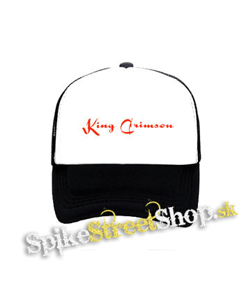 KING CRIMSON - Logo Red - čiernobiela sieťkovaná šiltovka model "Trucker"
